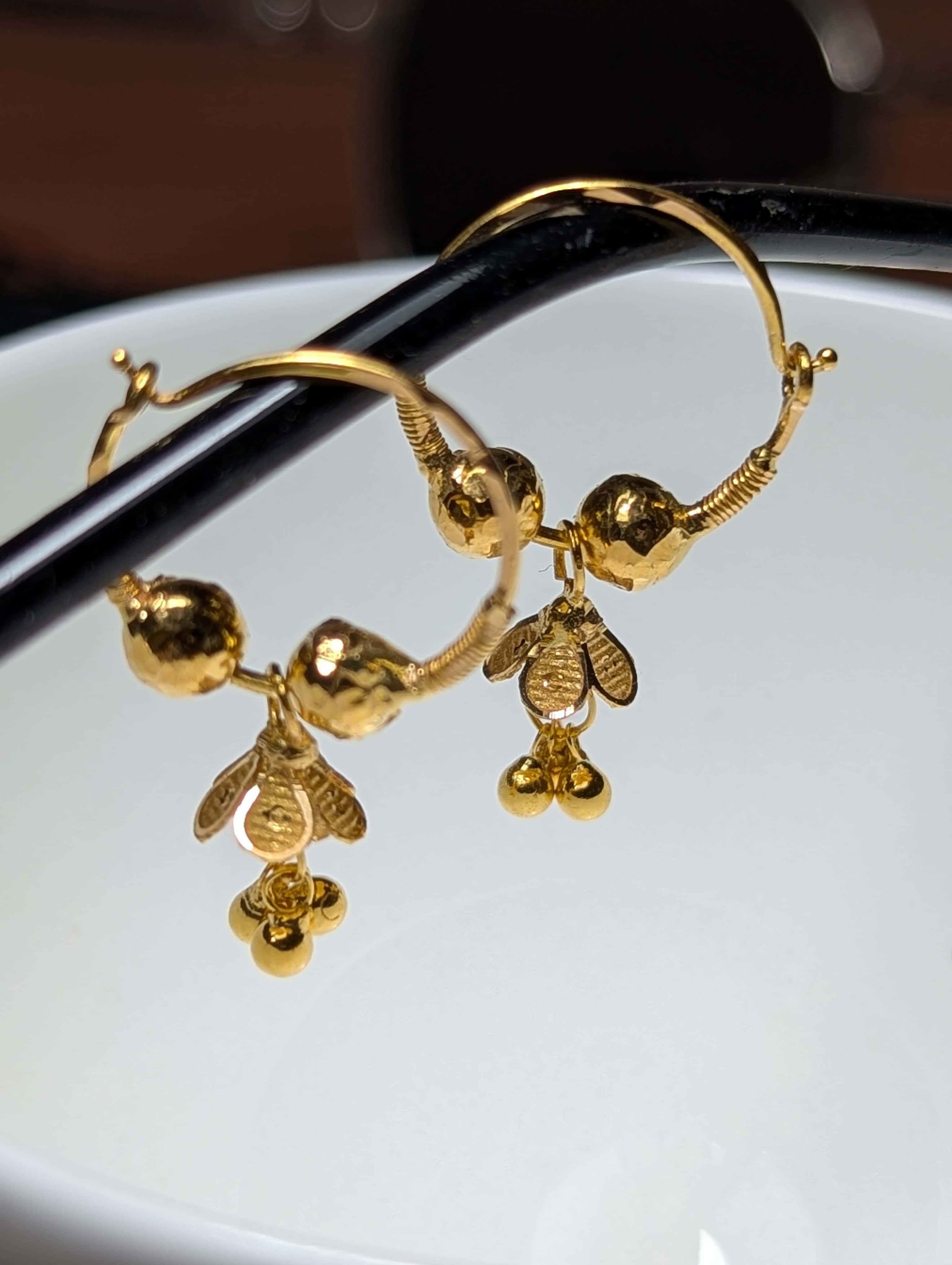 The Golden Charm Hoop Earrings
